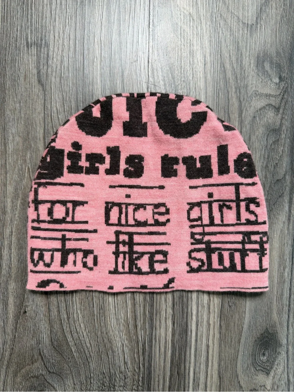 Vintage Y2K Juicy Couture Eat Cake Script Beanie
